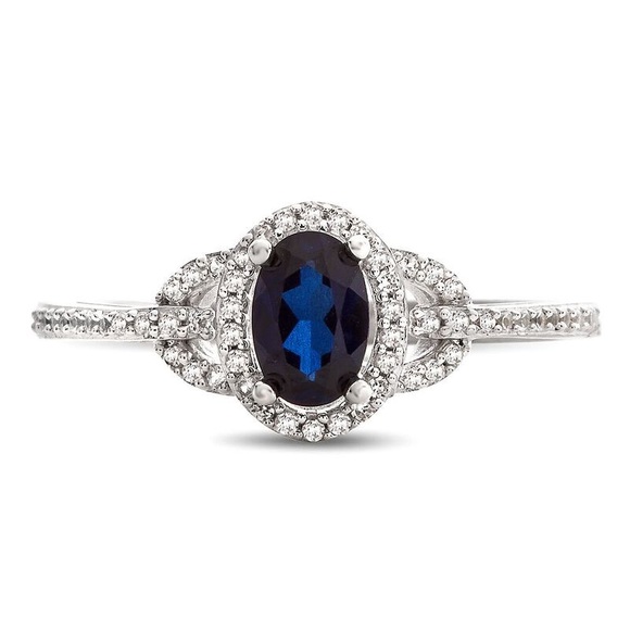 Sparkling Sapphire and Diamond Ring - Picture 1 of 4